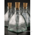 Botellas de vidrio en forma de diamante Bud Vase Diffuser